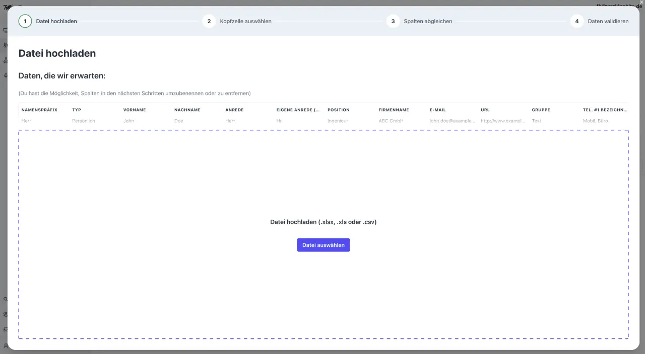 Bestehende Kontakte importieren – schnell & unkompliziert